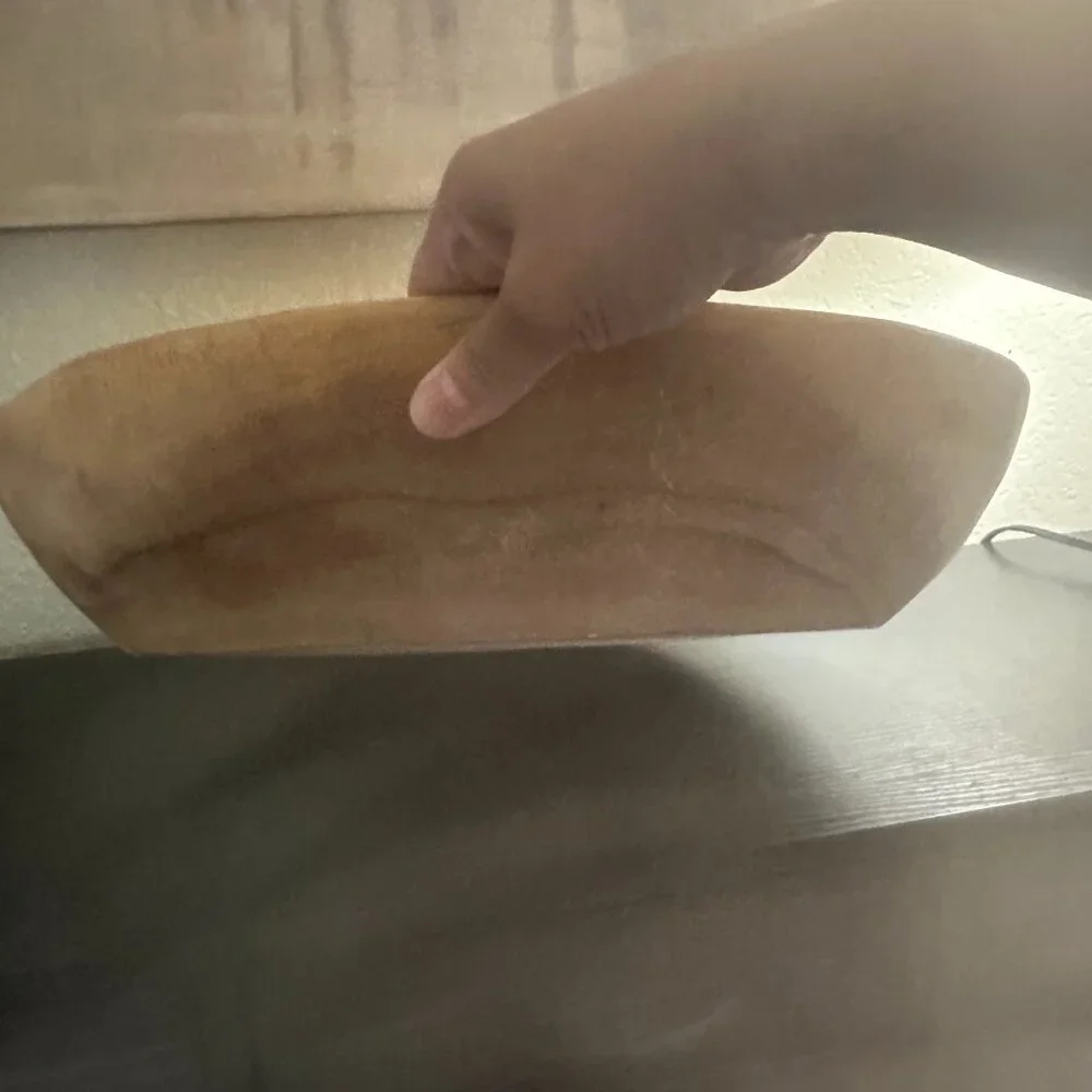 Large irregular Crate and Barrel wood bowl